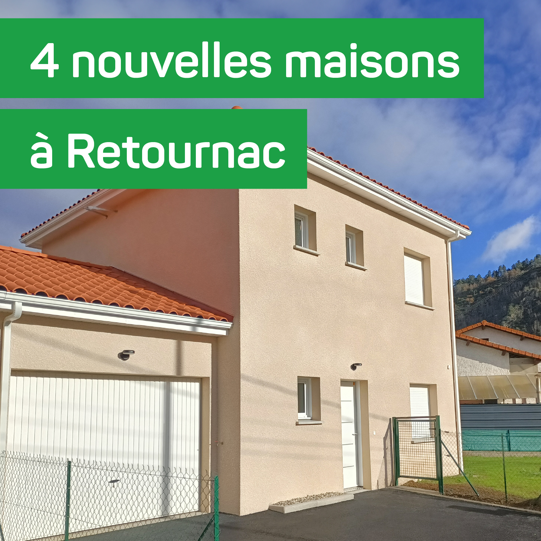 Retournac : l’OPAC 43 inaugure 4 maisons individuelles, dotées d’un DPE A, dans le quartier de La Chaud